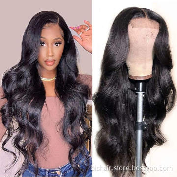 Body wave T Lace Brazilian Real Hair Wig HD FrontLace Wig Real Human Hair Suitable for women150% Density Pre-drawn Natural Color